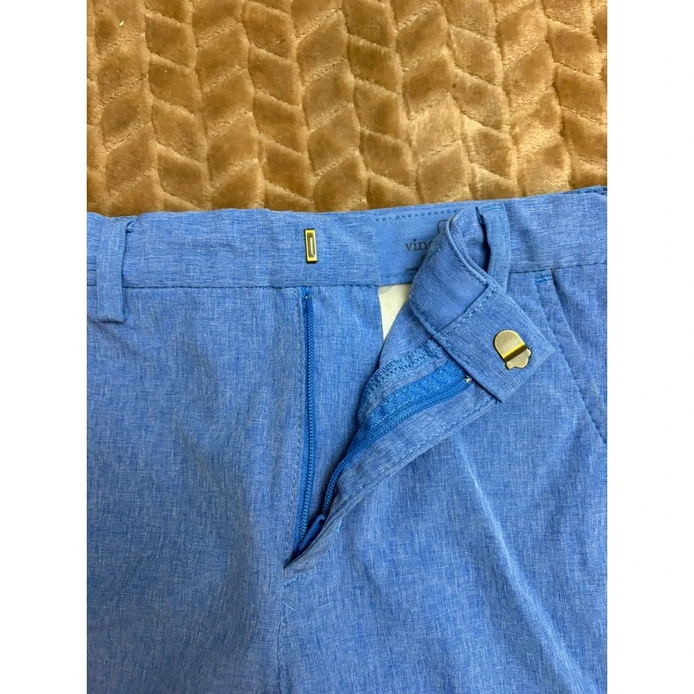 Vineyard Vines Performance Shorts Size 7 Boys Blue Heathered Golf Activewear